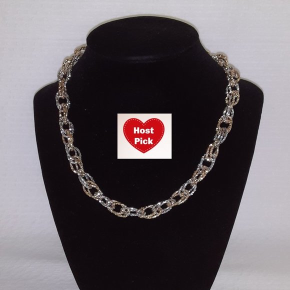 Gold and Silver Double Link Chain - Picture 1 of 6